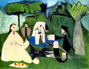 Déjeuner sur l’herbe après Manet 3 1960 cubisme Pablo Picasso Peinture à l'huile